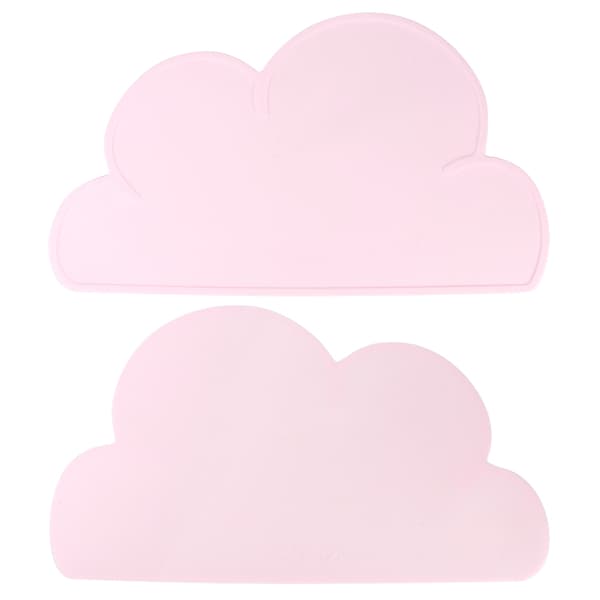 2nd Barn Skyformet Silikon Bordmatte Vanntett Varmeisolerende Matbrett Rosa