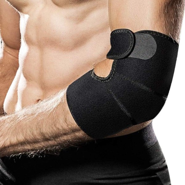 Justerbar neopren kompressionsortos armbågsstöd för höger och vänster