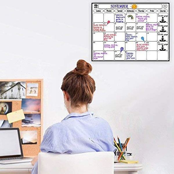 Magnetic Whiteboard Fridge Calendar Ideal For Monthly Planning