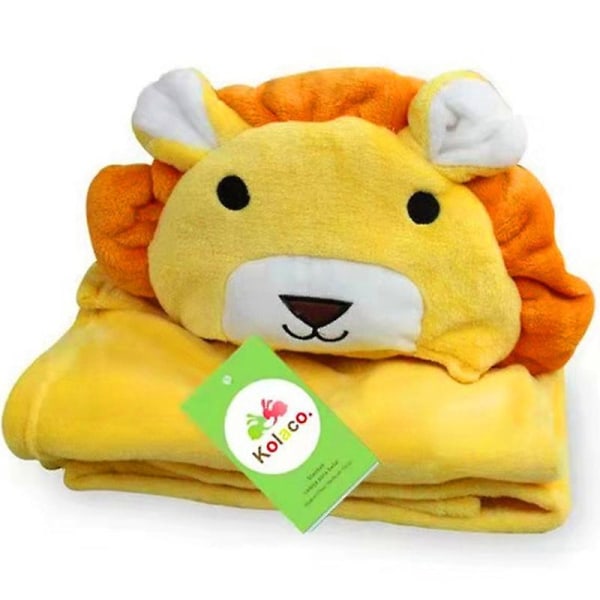 Flanell badhandduk för barn morgonrock tecknad kappa kappa hemkläder sjal matta täcke kram filt Brown bear 100x70cm