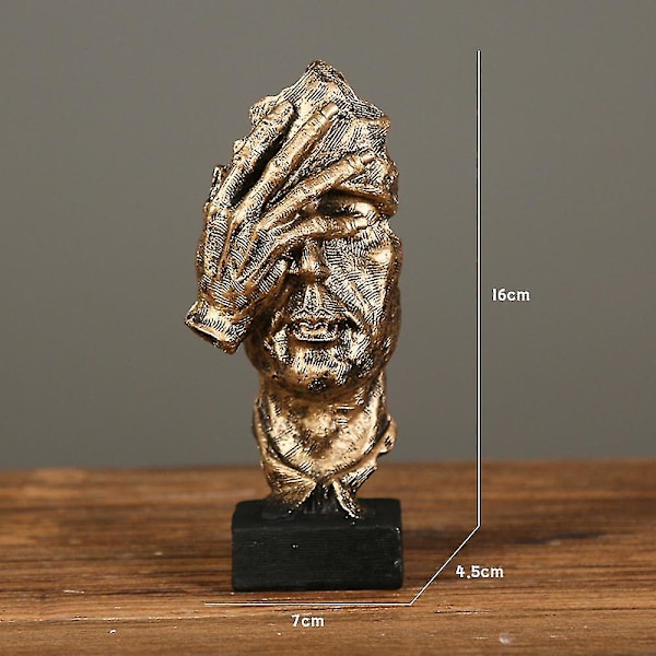 Abstrakt ansikte staty harts figur skulptur prydnad hemmakontor konst dekoration C