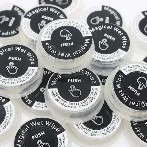 50 st Hand Pops Handdukar, komprimerad handduk, ansiktshandduk, engångspress Desinfektion våt handduk Innehåller 300 ml Xinda 3Sets