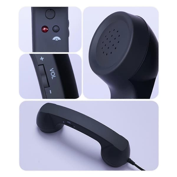 【BQ】USB-C Retro Telefonhåndsett for Mobiltelefoner - Plug & Play Mottaker Strålingssikkert Komfortabel Samtale for iPhone & Android [DB] Blå blue