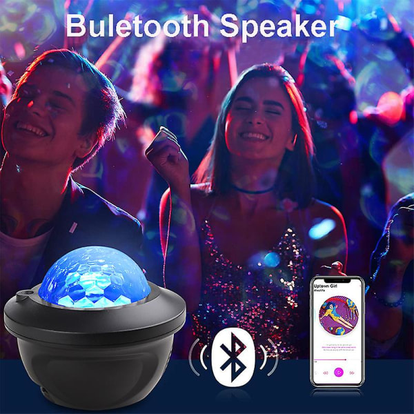 Led Star Galaxy -projektori Tähtitaivas yövalo Sisäänrakennettu Bluetooth-kaiutin kodin makuuhuoneen sisustamiseen Lasten ystävänpäivälahja DJ60 With Speaker