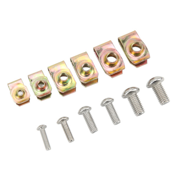 130 stk U-formet mutterclipskrussett Bilmutterfestere Clips U-formet monteringsholderclips
