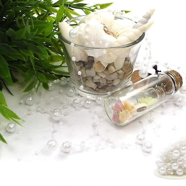 Faux Pearl Beads Garland Pearl Bead Roll Strand Creamy-white