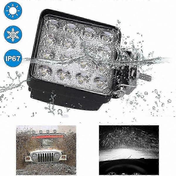 LED-arbeidslys 2-pakning for bil, traktor, terrengbil