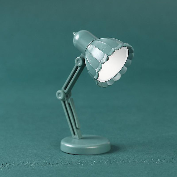 2 stk Mini liten bordlampe Led sammenleggbar bærbar liten nattlampe Magnetisk sug varm farge Øyebeskyttelse Lesebordlampe med klips 09A-green