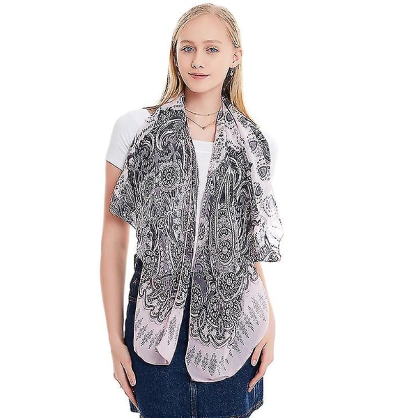 Kvinder Boho Chiffion tørklæde tørklæder Soft Wrap Sjal Stole Kortærmet Bluse Top Pink