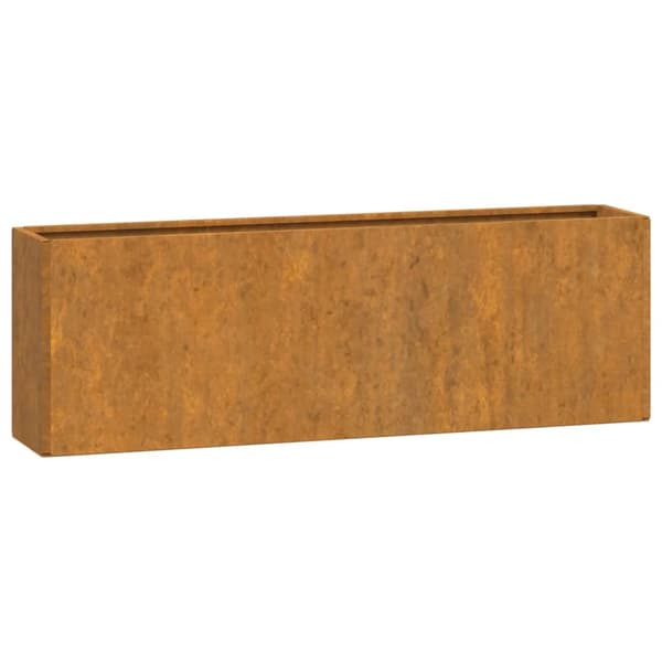 【BQ】vidaXL Wall Planters 2 pcs Rust-Resistant Steel 53x10x17 cm Brun Brun 2610