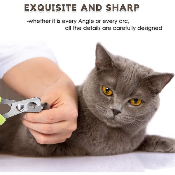 Kjæledyrrengjørings- og pleieverktøy, profesjonelle negleklippere for katter