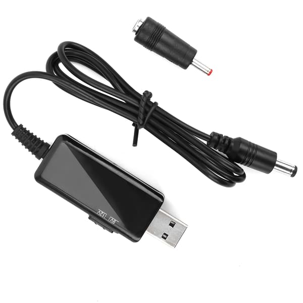 USB til DC Booster Kabel Power Bank Router Ledning 5V til 9V 12V StepUp Digital Display Justerbar 5521m