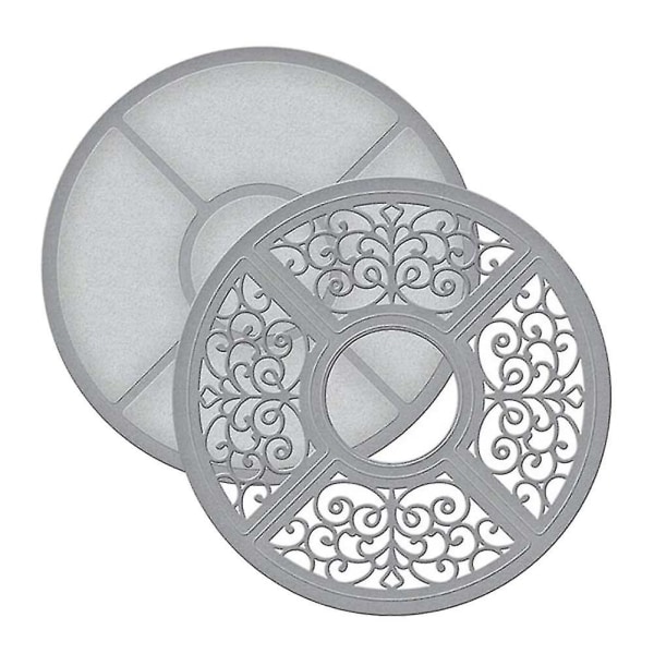 Hul cirkel Blomsterskæring Scrapbog Prægning Papir Craft Stencil Form