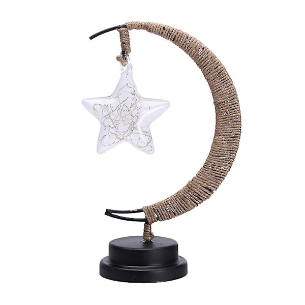 Dekorativ bordslampa, Moon Night Lamp Winding Bomullstråd Led Light Lamp style 1