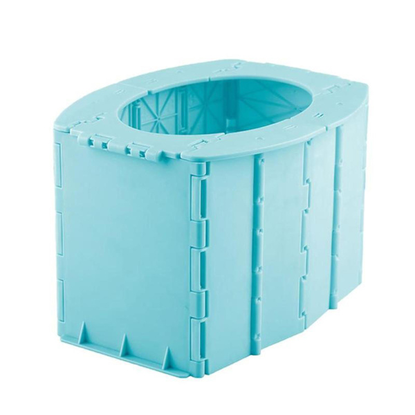 Bærbart foldetoilet Foldebart toiletpotte Conveniencespandtoilet til børn Blue