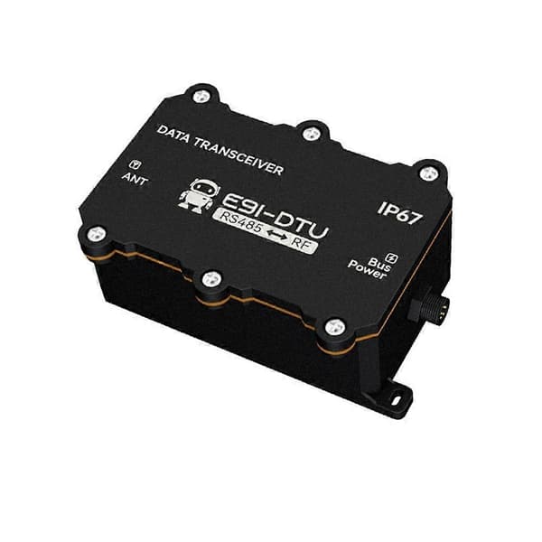 Lora Trådløs 850-930Mhz Datatransmitter E91-DTU LoRa Trådløs Datatransmitter RS485 IP67 Vandtæt Black