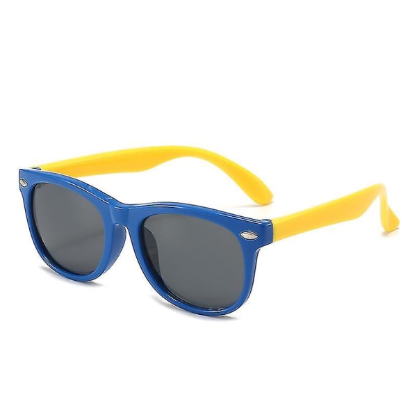 Barnsolglasögon Flexibla polariserade nyanser Solglasögon oförstörbar silikonbåge & Atc-lins 6