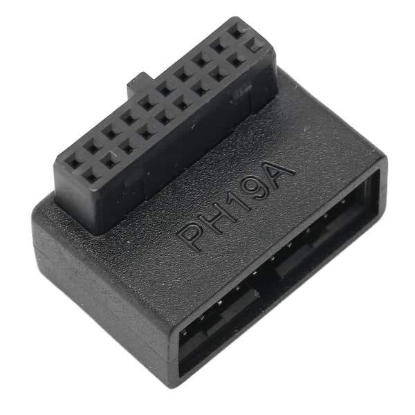 Etupaneelin USB-sovitin - 90° kyynärpää USB3.0 19Pin - 20Pin Header-sovitin PC-emolevyille