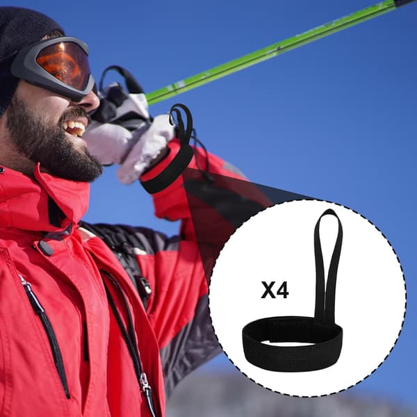 [BQ]Handsker håndledsrem - Fire-delt elastisk skiremssæt, unisex snowboardmanchetter, lette handsker | Langrendsstavløkker