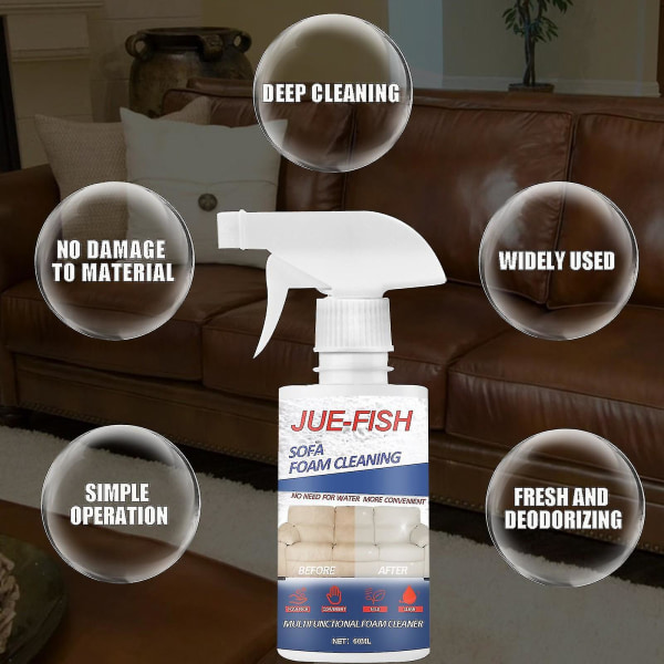 60ml Sofa Foam Cleaner Tyg Soffa Läder Multifunktionsrengöring