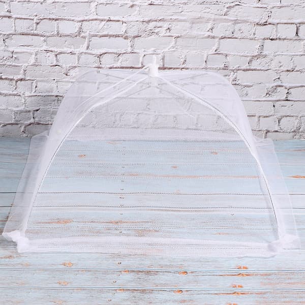2-pack hopfällbart bordsöverdrag paraply myggflugsäkert för picknick BBQ