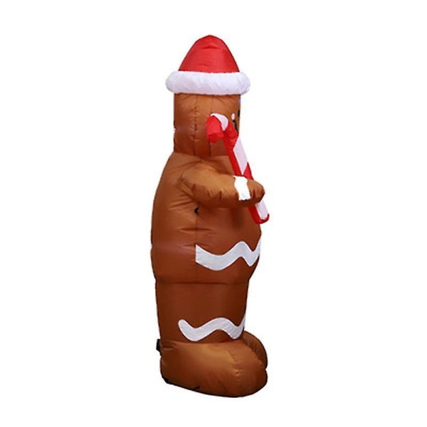 8ft jul uppblåsbar pepparkakor man dekoration Uppblåsbara julhelgdekorationer för hemgård