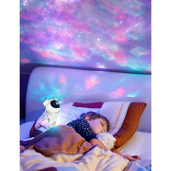 Astronaut Star Projector Night Light - Fjärrkontroll Galaxy Projector med vridbart huvud, 8 dynamiska Galaxy & Star Modes, Timer & Sleep Mode Night