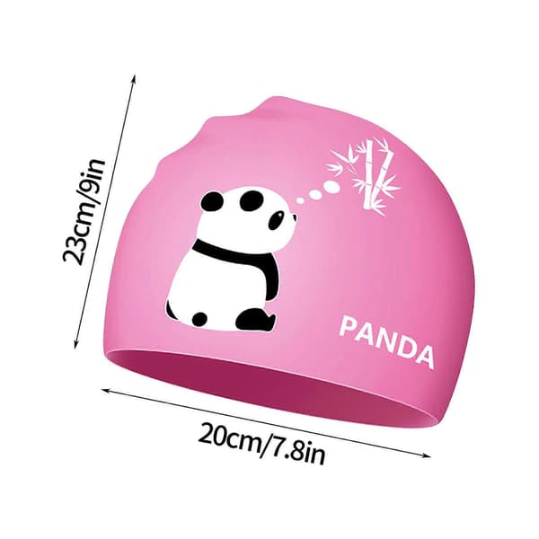 【BQ】Bekväm, högelastisk simmössa, tecknad panda-tryck silikon simmössa, vattentät simmössa - Vit En storlek White One size