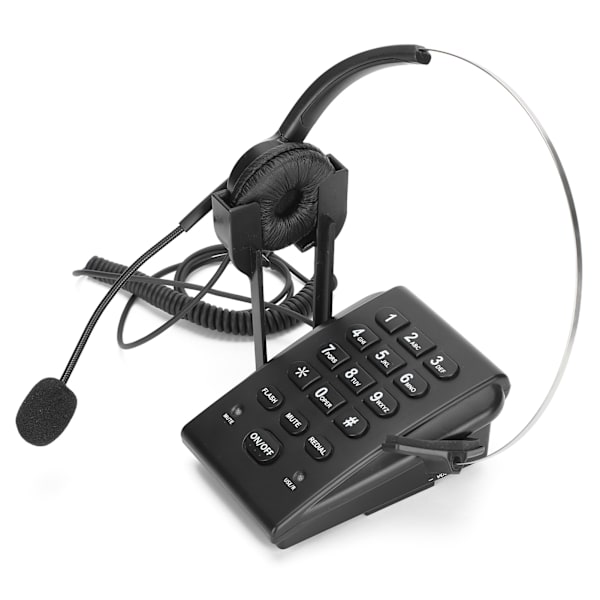 Ledningstelefon med headset - kontor og hjemmebruk