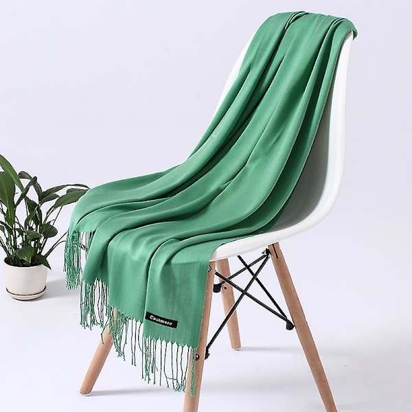 Mode Enfärgad 2022 Dam Halsduk Vinter Hijabs Tofsar Långa Damsjalar Cashmere Like Pashmina Bandana Halsdukar Wraps Echarpe FYR110-26