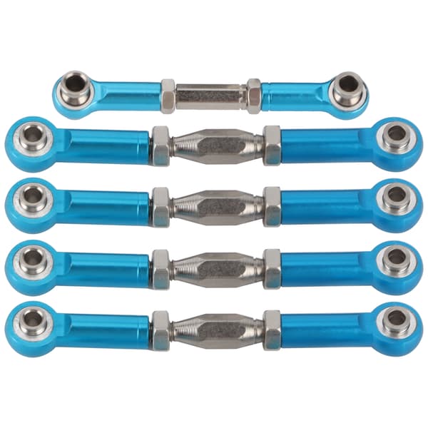 Blå 5st Set Aluminiumlegering Dragstänger för REDCAT 1/10 XTE RC Biltillbehör