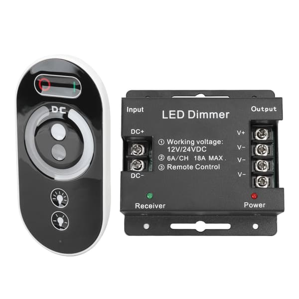 Trådløs LED Dimmer RF Berøringsfjernkontroll DC 12V 24V for LED Strip Lys