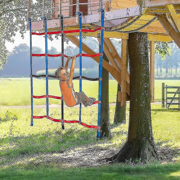 Polyester Climbing Net for Kids, Outdoor Rope Ladder, Treehouse, Gym, Playground, Obstacle Course, Training Prop