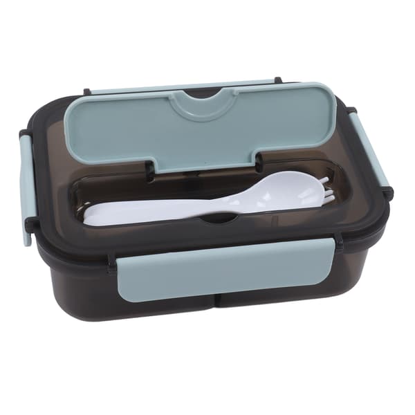2-roms Bento-boks 1100 ml Stor kapasitet Matboks for studentarbeider Hjemmeskolekontor Blå
