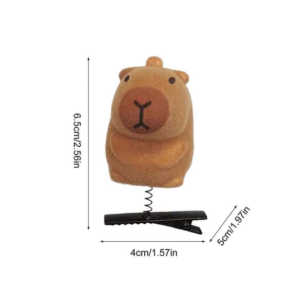 【BQ】5-pack Tecknad Capybara Hårklämma Plysch Hårnålar Trendig Hårprydnad Lämplig för Studenter och Unga Kvinnor hat