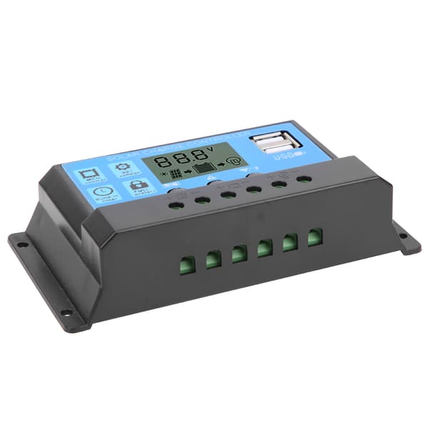 Blau Solar Automatisk PWM LCD Dobbel USB 5V 10A PV Systemkontroller Regulator