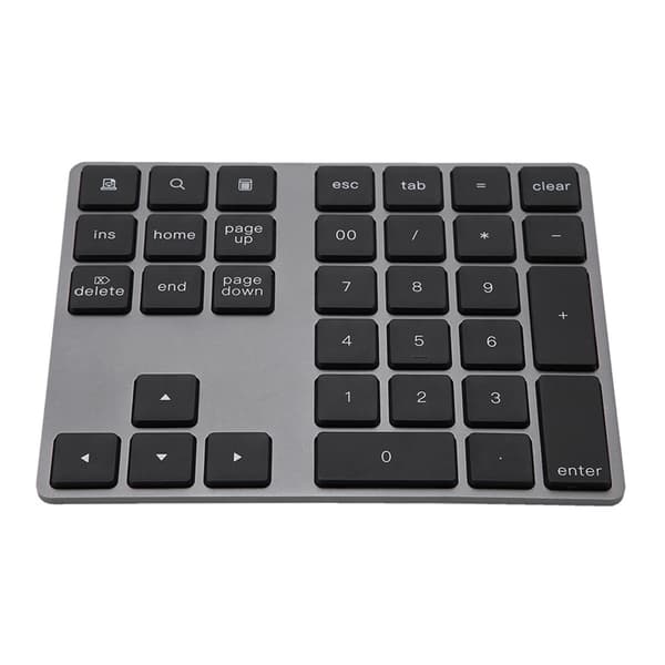 Langaton Bluetooth-numeronäppäimistö Apple-tietokoneille - Musta 34 näppäintä