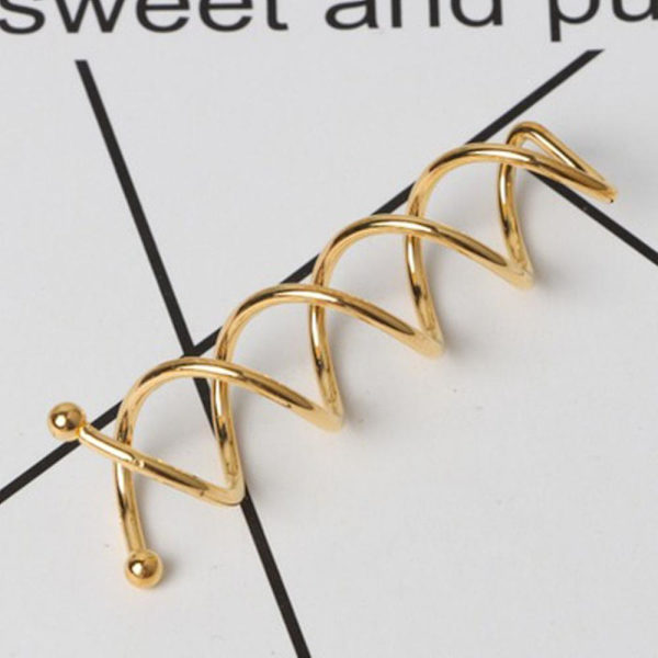20 Spiral hårnålar Twist Clips Runda hårklämmor Hårstyling Spiral Gold Gold