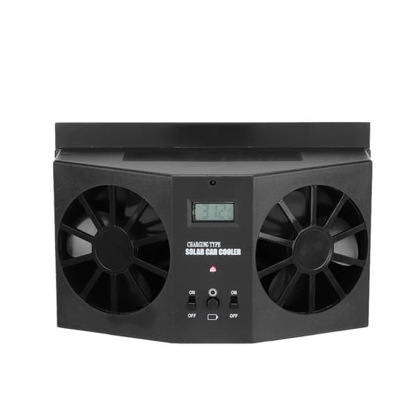 Mini bærbar solventilator til bil - afkøl din bil med ventilationsventil, sort