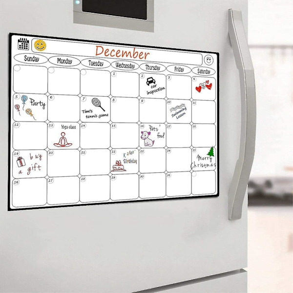 Magnetic Whiteboard Fridge Calendar Ideal For Monthly Planning