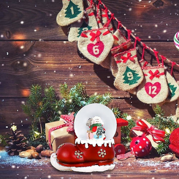 Hartsi Led Box Kristallipallo Lumipallo Lasi Valot Joulu Kristallipallo Joulupukki Lumiukko Joulukoristeet pöytäkone 3
