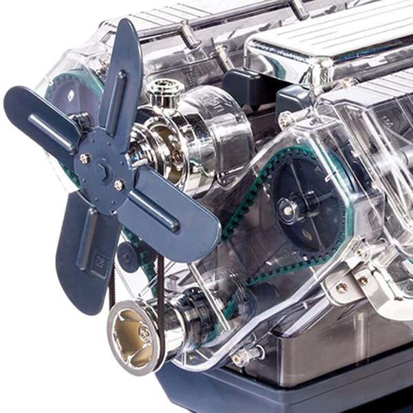 【BQ】DIY Mini V8 Motormodel Sæt Fungerende Miniatyr Motor Sølv js-Xin