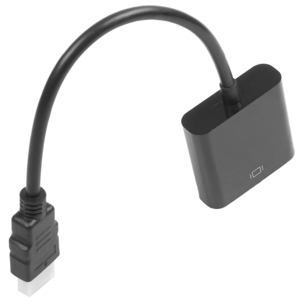 [uppgraderad version] 1080p till Vga kabeladapter omvandlare för dator bärbar dator Strömfri, - svart Black