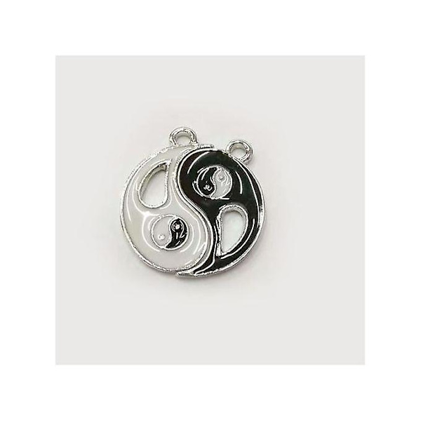 Yin Yang Couple riipus kaulakoru - musta/valkoinen