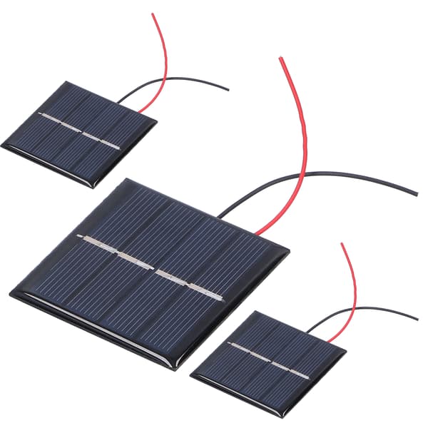 3 stk. 2V 0,45W Mini solcellepanel Mikro kablet polysilisium for DIY-batteri