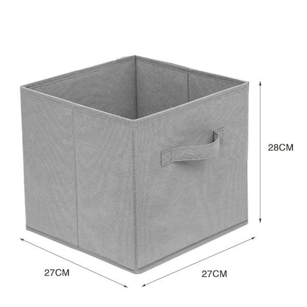 Skuffe Oppbevaring Organizer Sammenleggbar ikke-vevd stoffboks For Hjem Soverom Husrom Gray