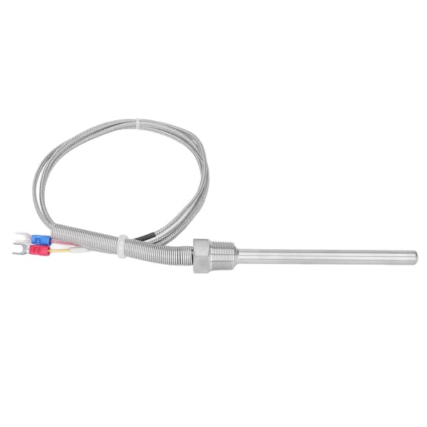 K Type Termoelement 0-400C 3/8 NPT 8x100mm Temperaturfølerprobe i rustfritt stål 1m 3.28ft