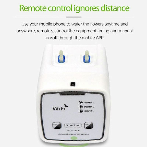 【BQ】WD-01ADE WIFI Garden Drip Irrigation Controller, Specification: Dual Pump 20 Pots EU Plug