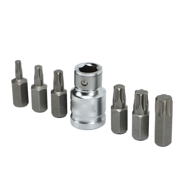 7PCS YT-0410 Stål Topnøgle Bits Sæt 12,7 mm 9,5 mm Drivbitsholdere