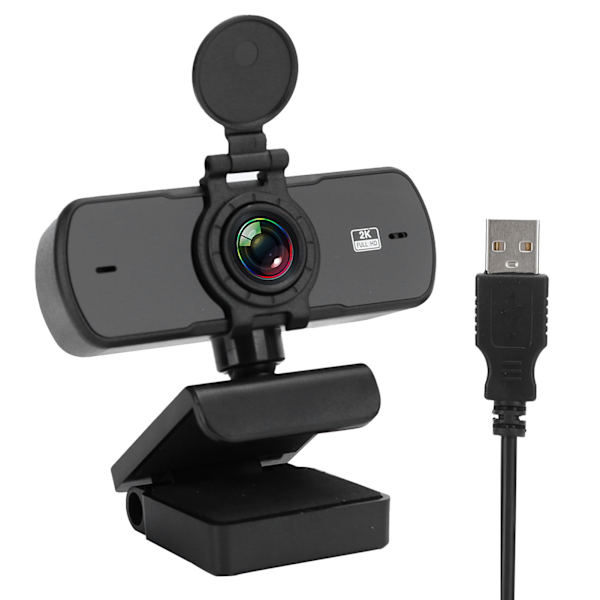 Webcam med mikrofon Live Broadcast USB Computer Camera High Definition Tilbehør 2K 1440PPC-05